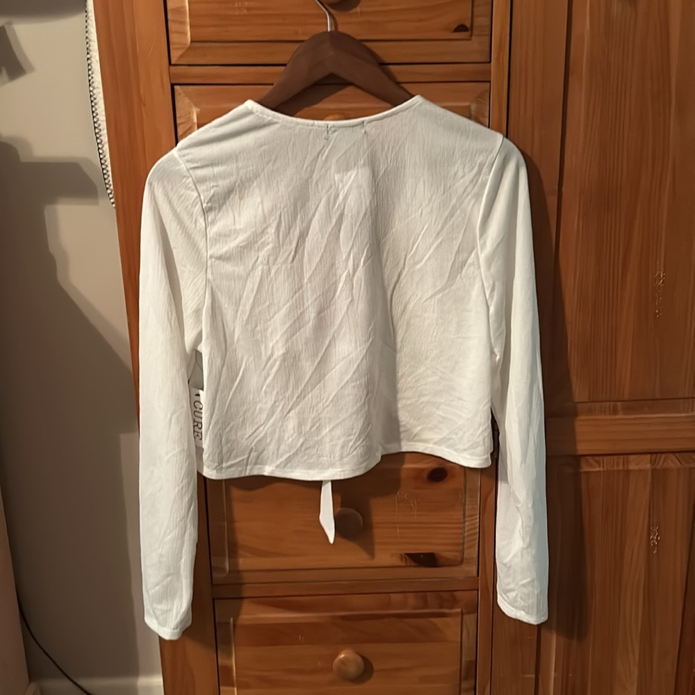 White LG dress tie top NWOT - Picture 2 of 4